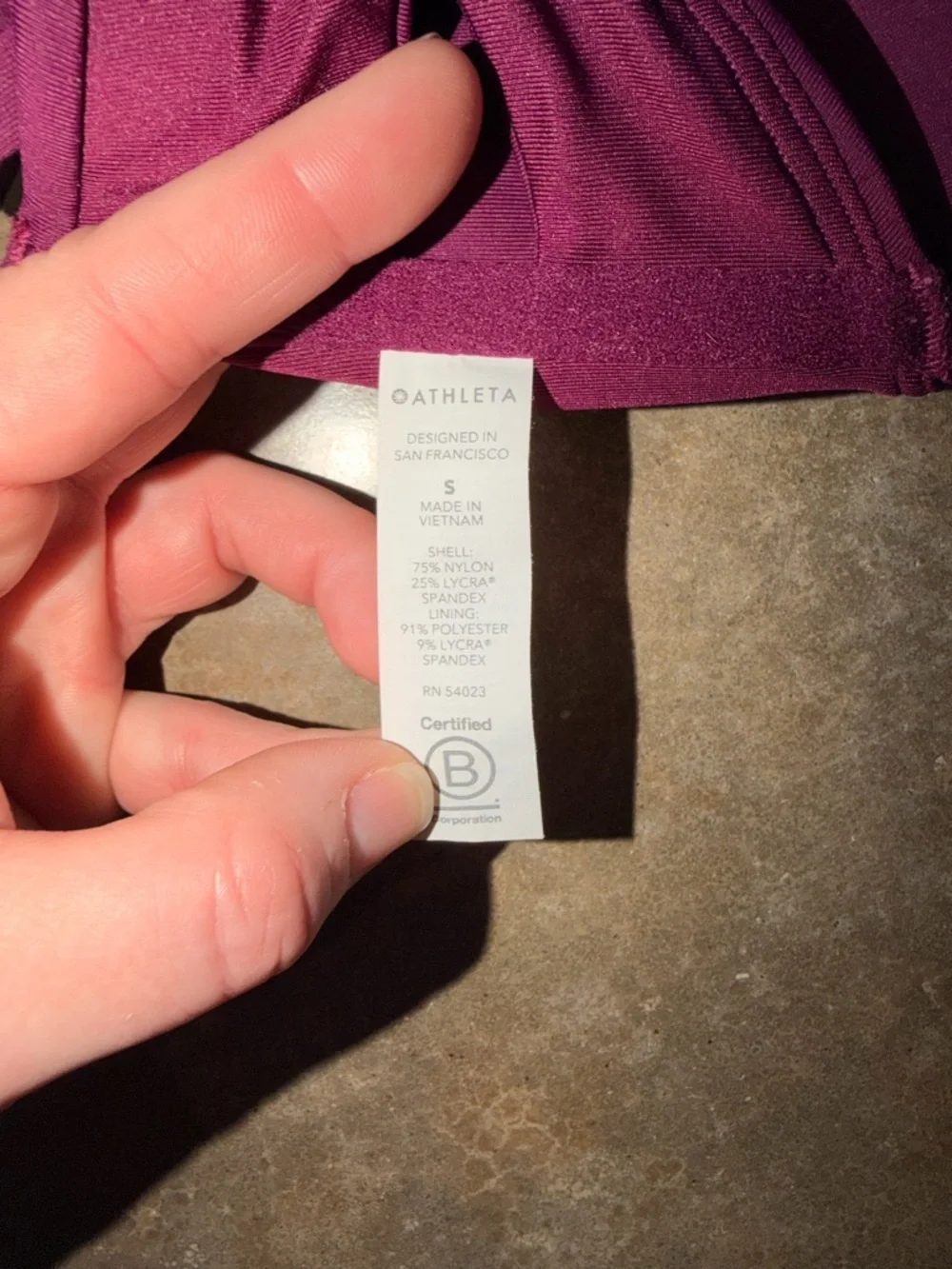 Athleta Burgundy Strappy Back Sports Bra Womens Small Workout Medium Support - Picture 7 of 8